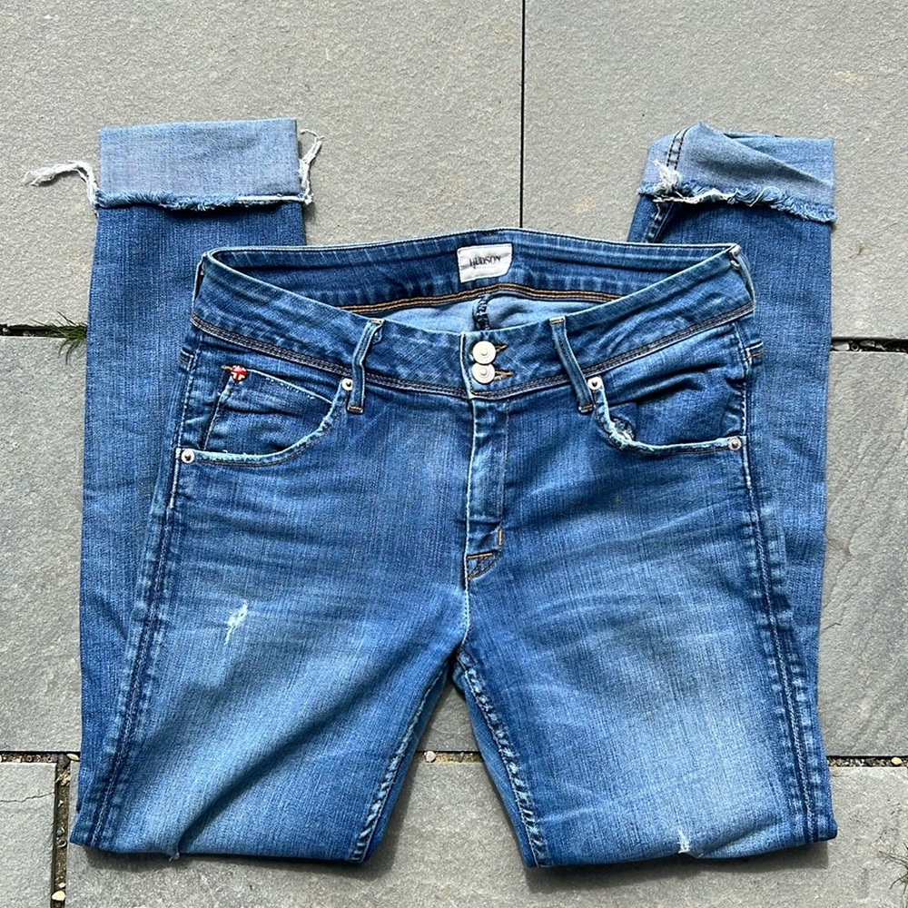 Hudson jeans w/ distressed look